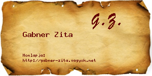 Gabner Zita névjegykártya